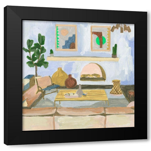 Sunshine Inside I Black Modern Wood Framed Art Print with Double Matting by Wang, Melissa