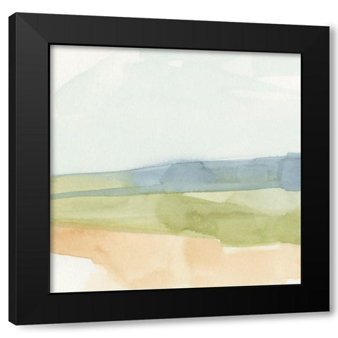 Pastel Slopes I Black Modern Wood Framed Art Print by Caroline, Emma