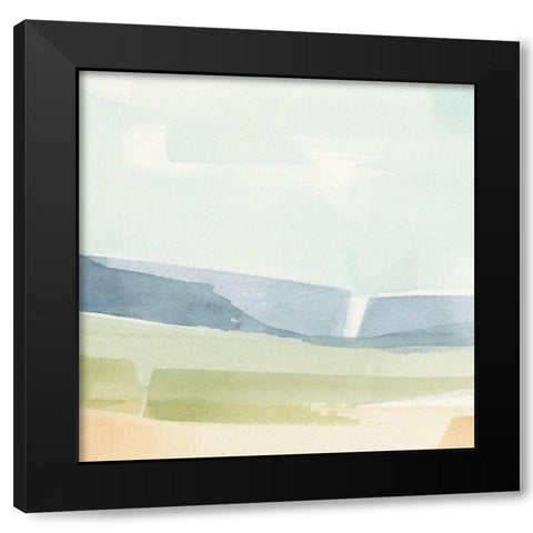 Pastel Slopes II Black Modern Wood Framed Art Print by Caroline, Emma