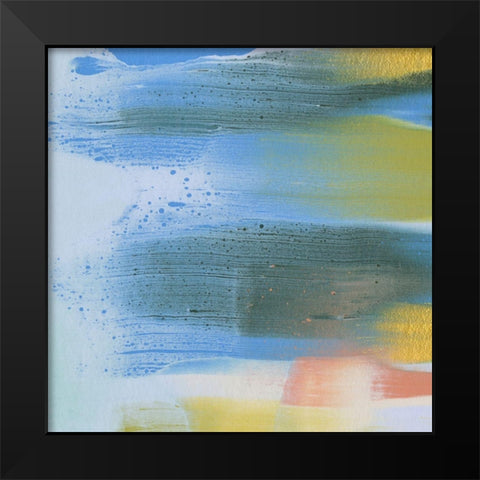 Rainbow Scrape II Black Modern Wood Framed Art Print by Caroline, Emma