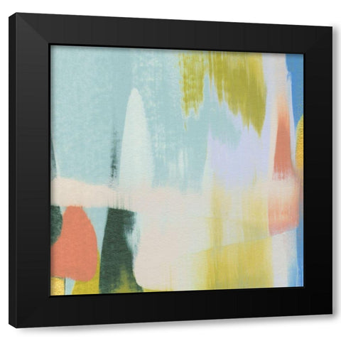 Rainbow Scrape IV Black Modern Wood Framed Art Print with Double Matting by Caroline, Emma