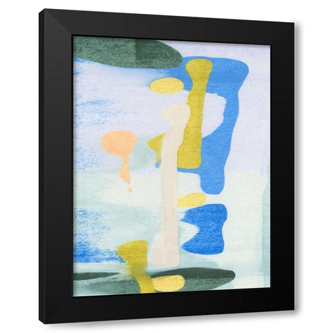 Rorschach Rainbow I Black Modern Wood Framed Art Print by Caroline, Emma