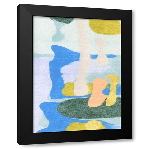 Rorschach Rainbow II Black Modern Wood Framed Art Print by Caroline, Emma