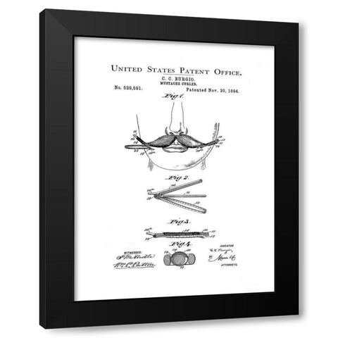 Bath Time Patents II Black Modern Wood Framed Art Print by Studio W