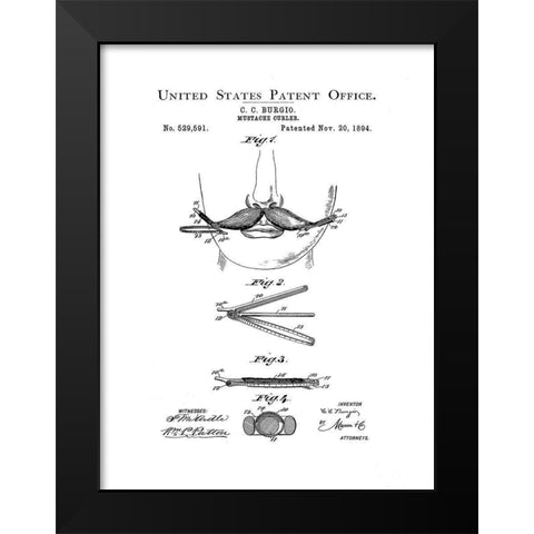 Bath Time Patents II Black Modern Wood Framed Art Print by Studio W