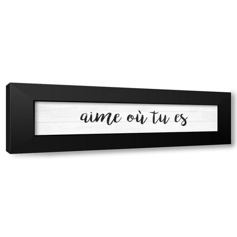 French Typography VI Black Modern Wood Framed Art Print by Hambly, Anna