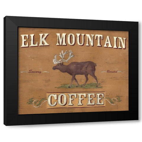 Lodge Coffee II Black Modern Wood Framed Art Print by Vess, June Erica