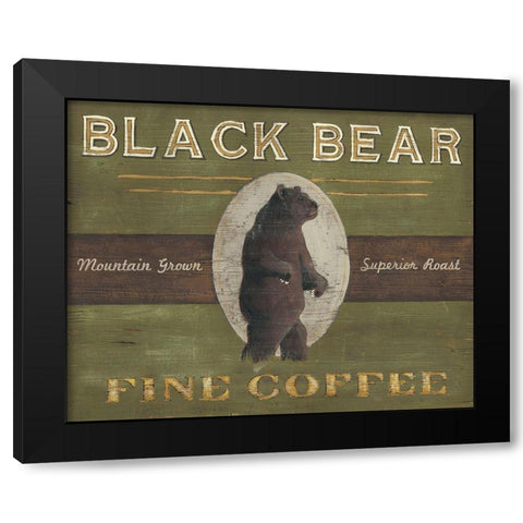Lodge Coffee IV Black Modern Wood Framed Art Print by Vess, June Erica