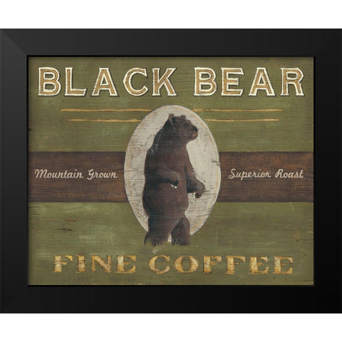 Lodge Coffee IV Black Modern Wood Framed Art Print by Vess, June Erica