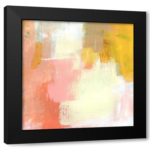 Yellow and Blush I Black Modern Wood Framed Art Print with Double Matting by Barnes, Victoria