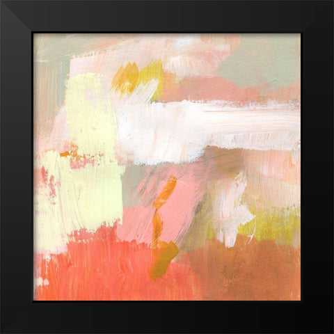 Yellow and Blush II Black Modern Wood Framed Art Print by Barnes, Victoria