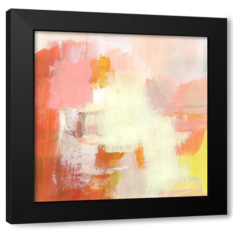 Yellow and Blush III Black Modern Wood Framed Art Print with Double Matting by Barnes, Victoria