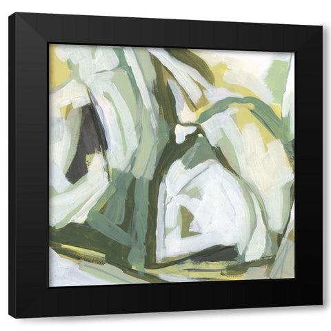 Electric Lichen II Black Modern Wood Framed Art Print by Vess, June Erica