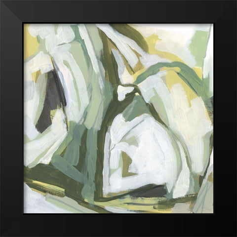 Electric Lichen II Black Modern Wood Framed Art Print by Vess, June Erica