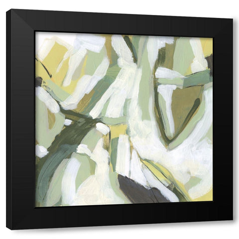 Electric Lichen IV Black Modern Wood Framed Art Print with Double Matting by Vess, June Erica