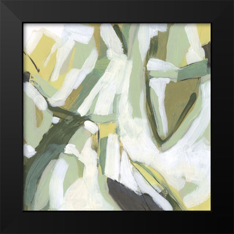 Electric Lichen IV Black Modern Wood Framed Art Print by Vess, June Erica