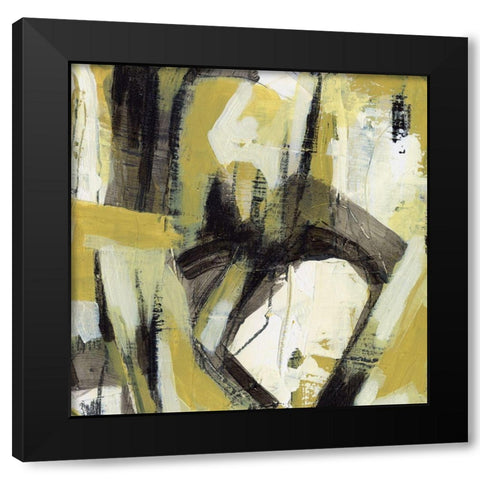 Citron Rhythm I Black Modern Wood Framed Art Print by Vess, June Erica