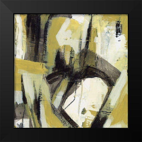 Citron Rhythm I Black Modern Wood Framed Art Print by Vess, June Erica