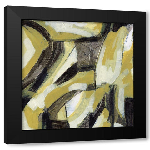 Citron Rhythm II Black Modern Wood Framed Art Print with Double Matting by Vess, June Erica