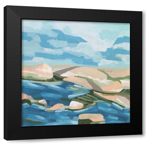 Sand Hills I Black Modern Wood Framed Art Print with Double Matting by Vess, June Erica