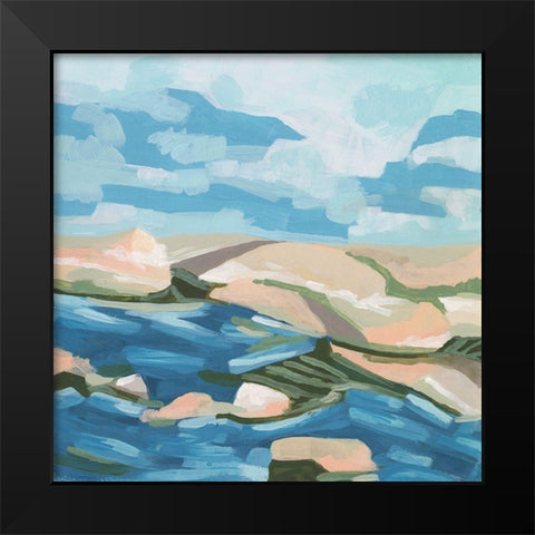 Sand Hills I Black Modern Wood Framed Art Print by Vess, June Erica