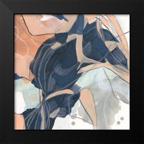 Sienna Spindle I Black Modern Wood Framed Art Print by Vess, June Erica