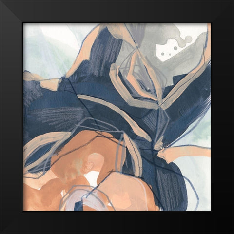 Sienna Spindle III Black Modern Wood Framed Art Print by Vess, June Erica