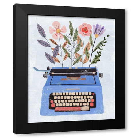 Nourishing Words I Black Modern Wood Framed Art Print by Wang, Melissa