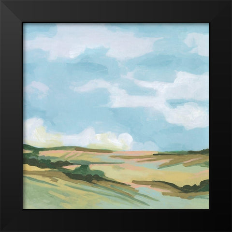 Meadow Gold II Black Modern Wood Framed Art Print by Vess, June Erica