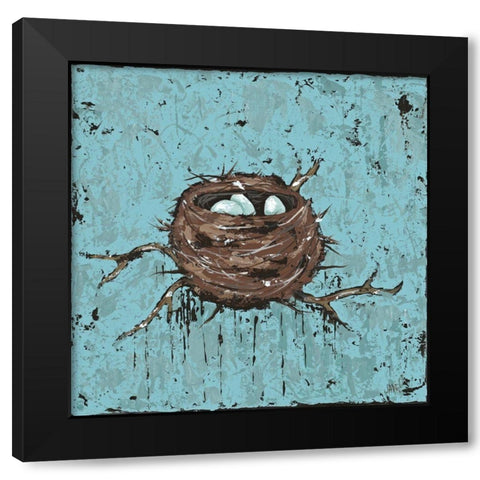 A New Beginning II Black Modern Wood Framed Art Print with Double Matting by Reynolds, Jade