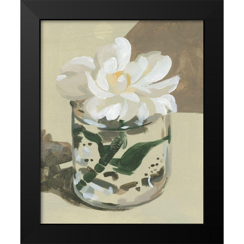 Neutral Bloom I Black Modern Wood Framed Art Print by Caroline, Emma