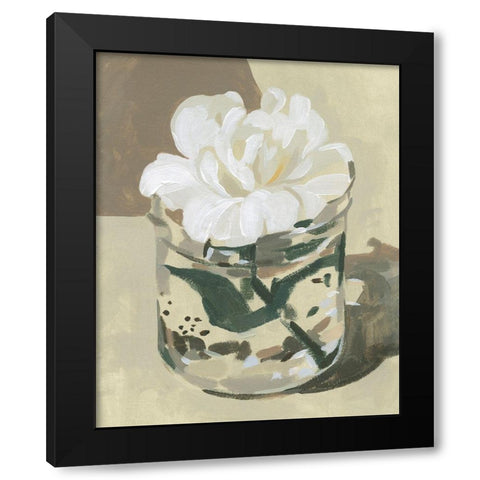 Neutral Bloom II Black Modern Wood Framed Art Print by Caroline, Emma