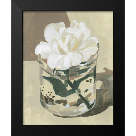 Neutral Bloom II Black Modern Wood Framed Art Print by Caroline, Emma