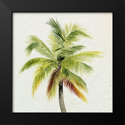 Coco Watercolor Palm I Black Modern Wood Framed Art Print by Popp, Grace