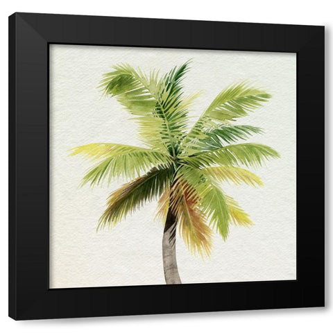 Coco Watercolor Palm II Black Modern Wood Framed Art Print with Double Matting by Popp, Grace