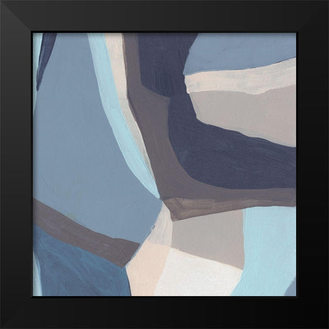 Blue Chrysalis I Black Modern Wood Framed Art Print by Vess, June Erica