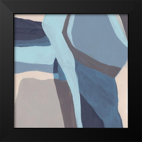 Blue Chrysalis II Black Modern Wood Framed Art Print by Vess, June Erica