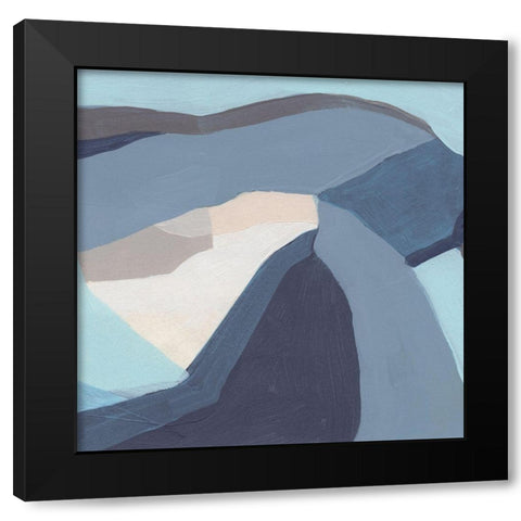 Blue Chrysalis IV Black Modern Wood Framed Art Print with Double Matting by Vess, June Erica