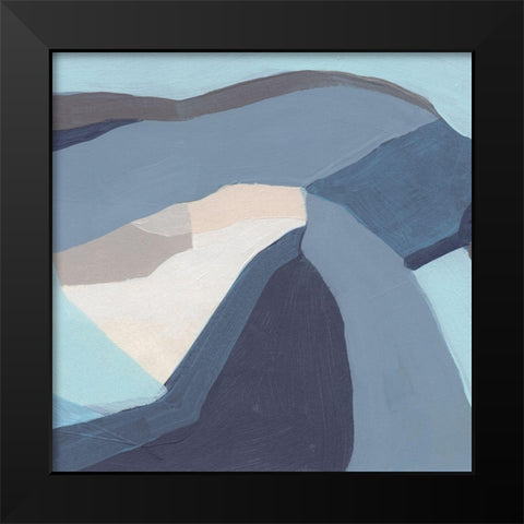 Blue Chrysalis IV Black Modern Wood Framed Art Print by Vess, June Erica