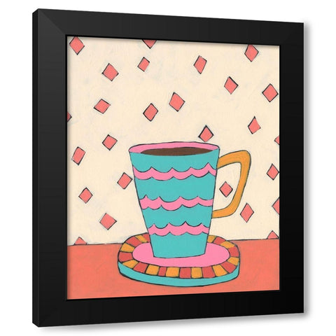 Mid Morning Coffee I Black Modern Wood Framed Art Print with Double Matting by Moore, Regina