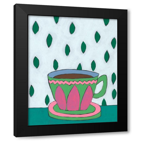 Mid Morning Coffee IV Black Modern Wood Framed Art Print with Double Matting by Moore, Regina