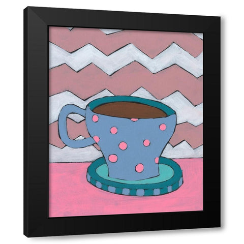 Mid Morning Coffee V Black Modern Wood Framed Art Print with Double Matting by Moore, Regina