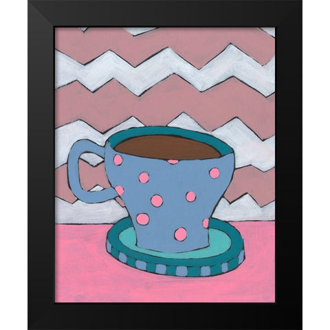 Mid Morning Coffee V Black Modern Wood Framed Art Print by Moore, Regina