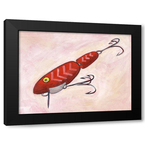 Retro Fishing Lure VI Black Modern Wood Framed Art Print with Double Matting by Moore, Regina