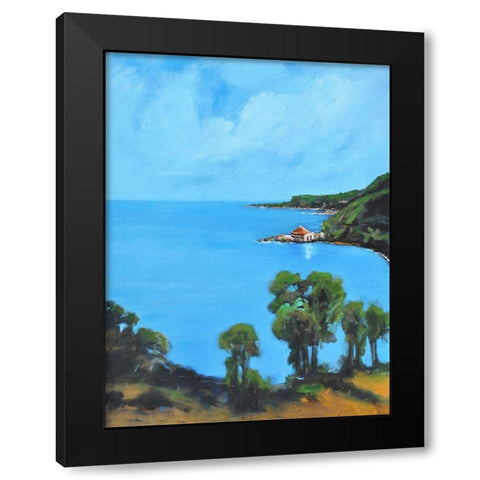 Harbor Side III Black Modern Wood Framed Art Print by Stevens, Allayn