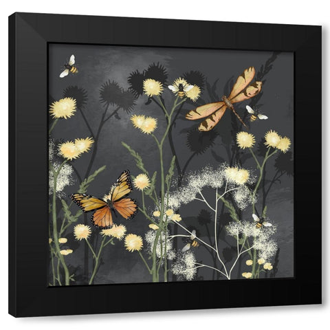 Garden Magic II Black Modern Wood Framed Art Print with Double Matting by Reynolds, Jade