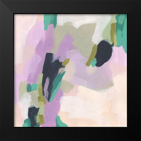 Lavender Swirl I Black Modern Wood Framed Art Print by Vess, June Erica