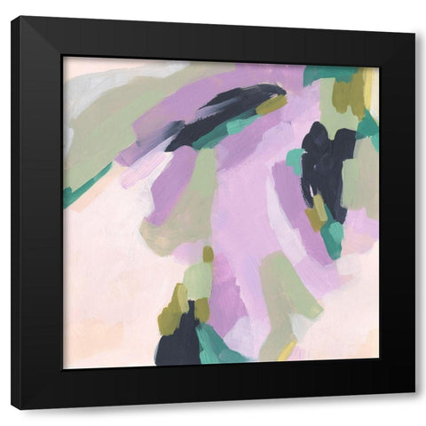 Lavender Swirl II Black Modern Wood Framed Art Print with Double Matting by Vess, June Erica