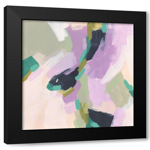 Lavender Swirl III Black Modern Wood Framed Art Print with Double Matting by Vess, June Erica