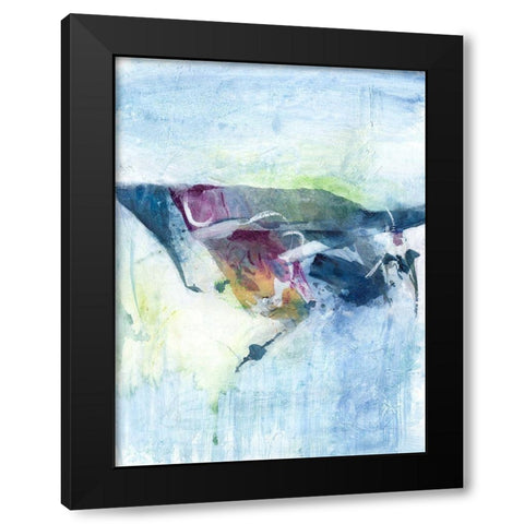 Gliding on Ice II Black Modern Wood Framed Art Print with Double Matting by Combs, Joyce